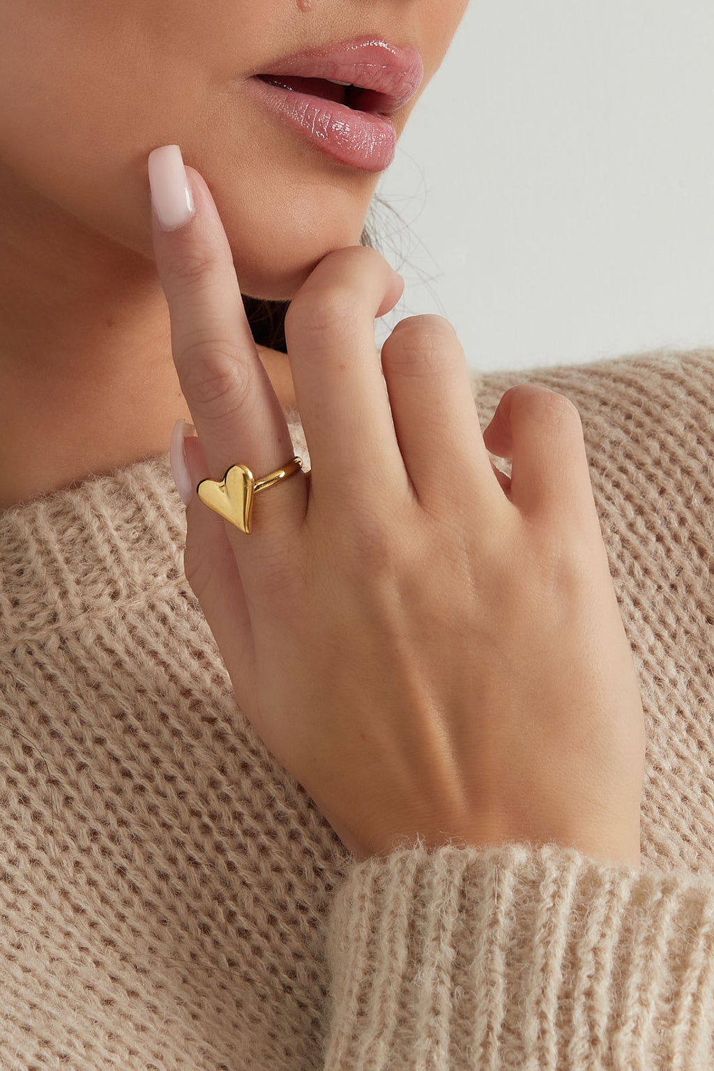 classy heart ring