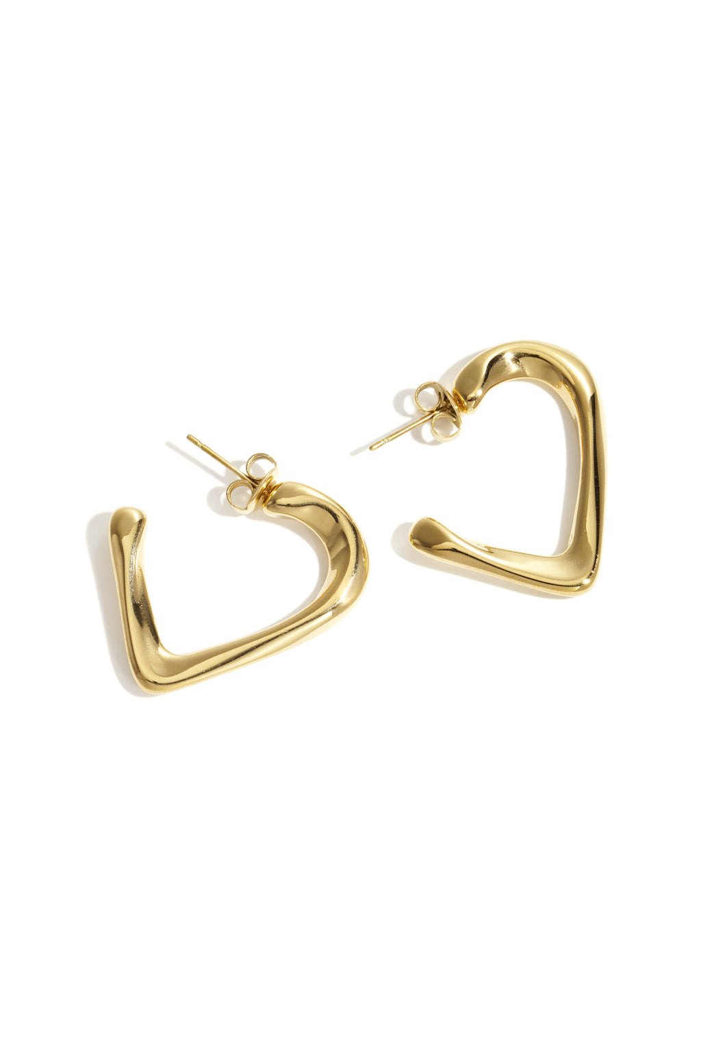 Lumé Simple Heart Hoop Earrings - Timeless Elegance