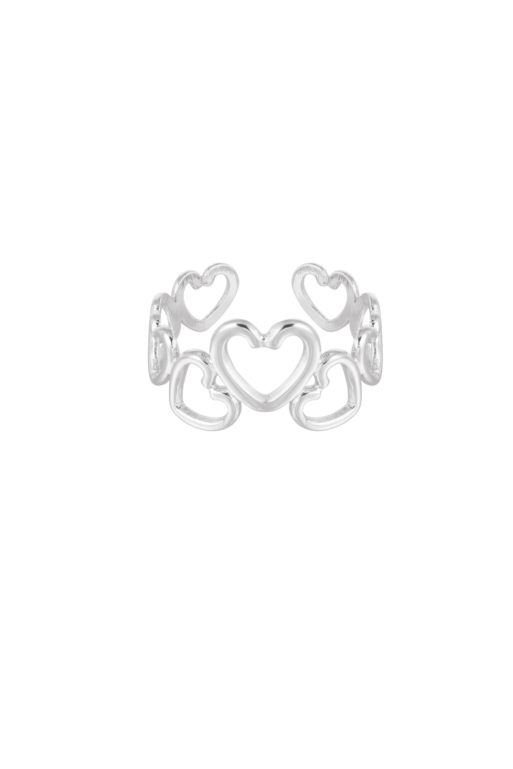 Ring hearts - Silver Color color