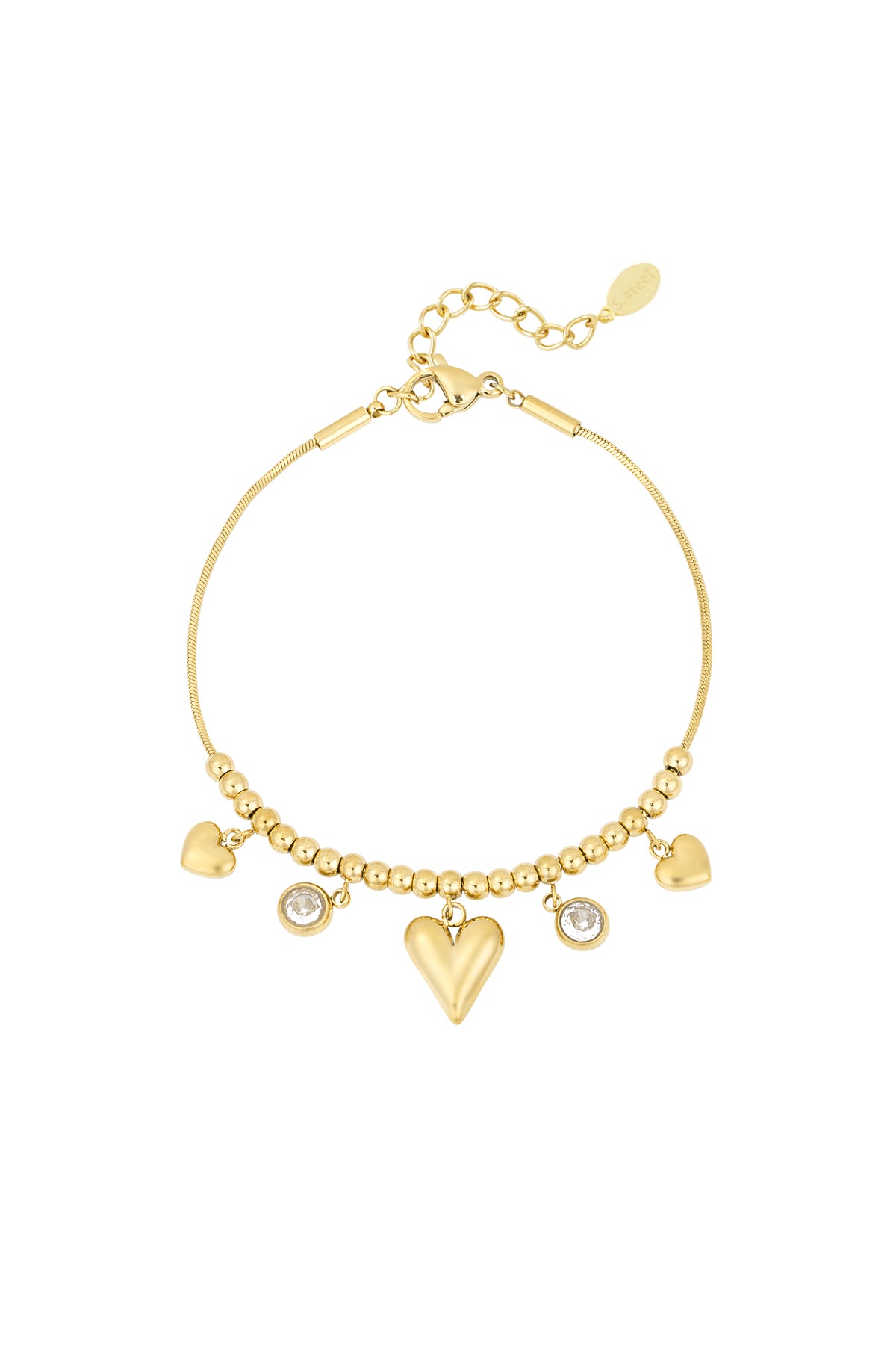 gleaming heart bracelet