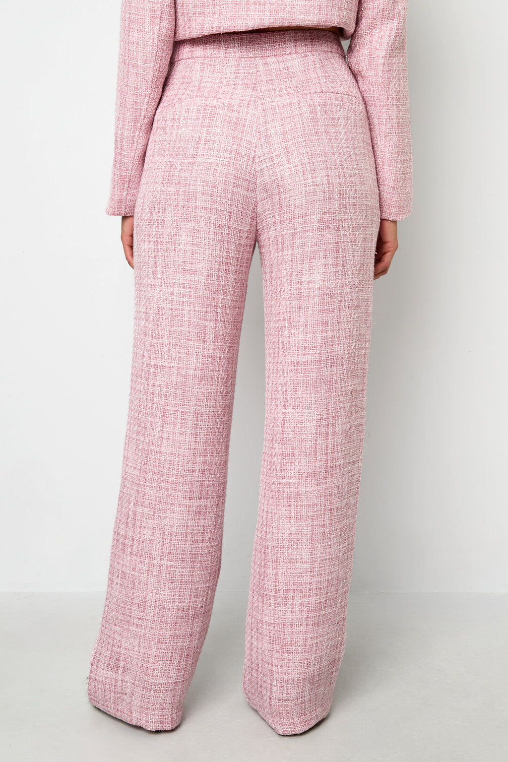 Elegant Checkered Straight Pants for Fall/Winter