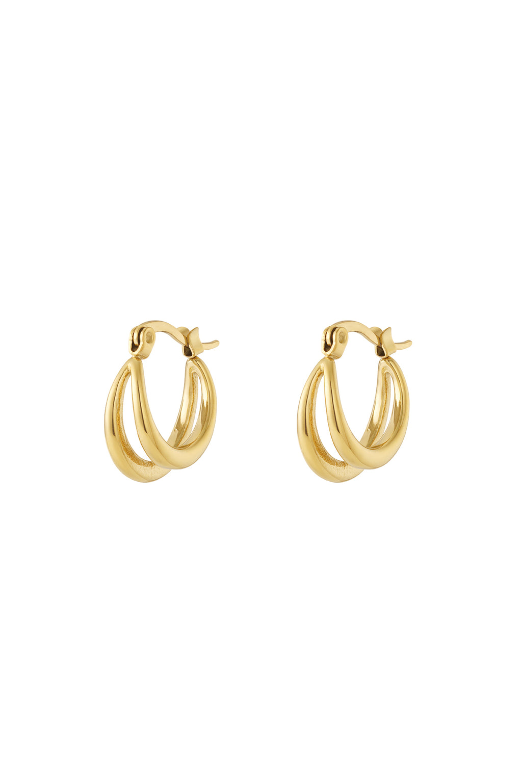 Small double hoop earrings