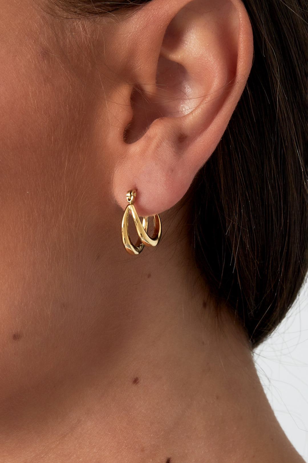 Small double hoop earrings