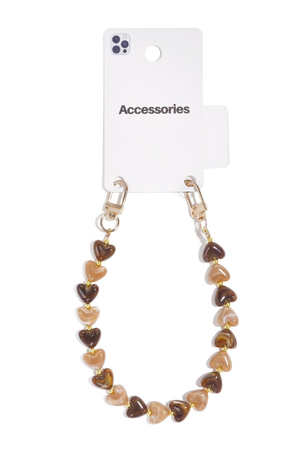 Telefoonketting met hartje, eenvoudig, acryl, dagelijkse accessoires